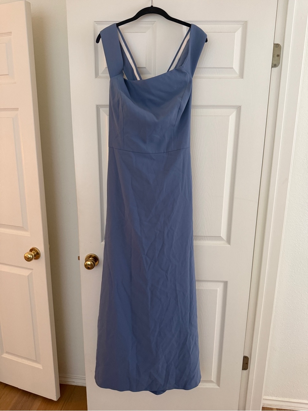 Dessy Collection Dusty Blue Maxi Dress